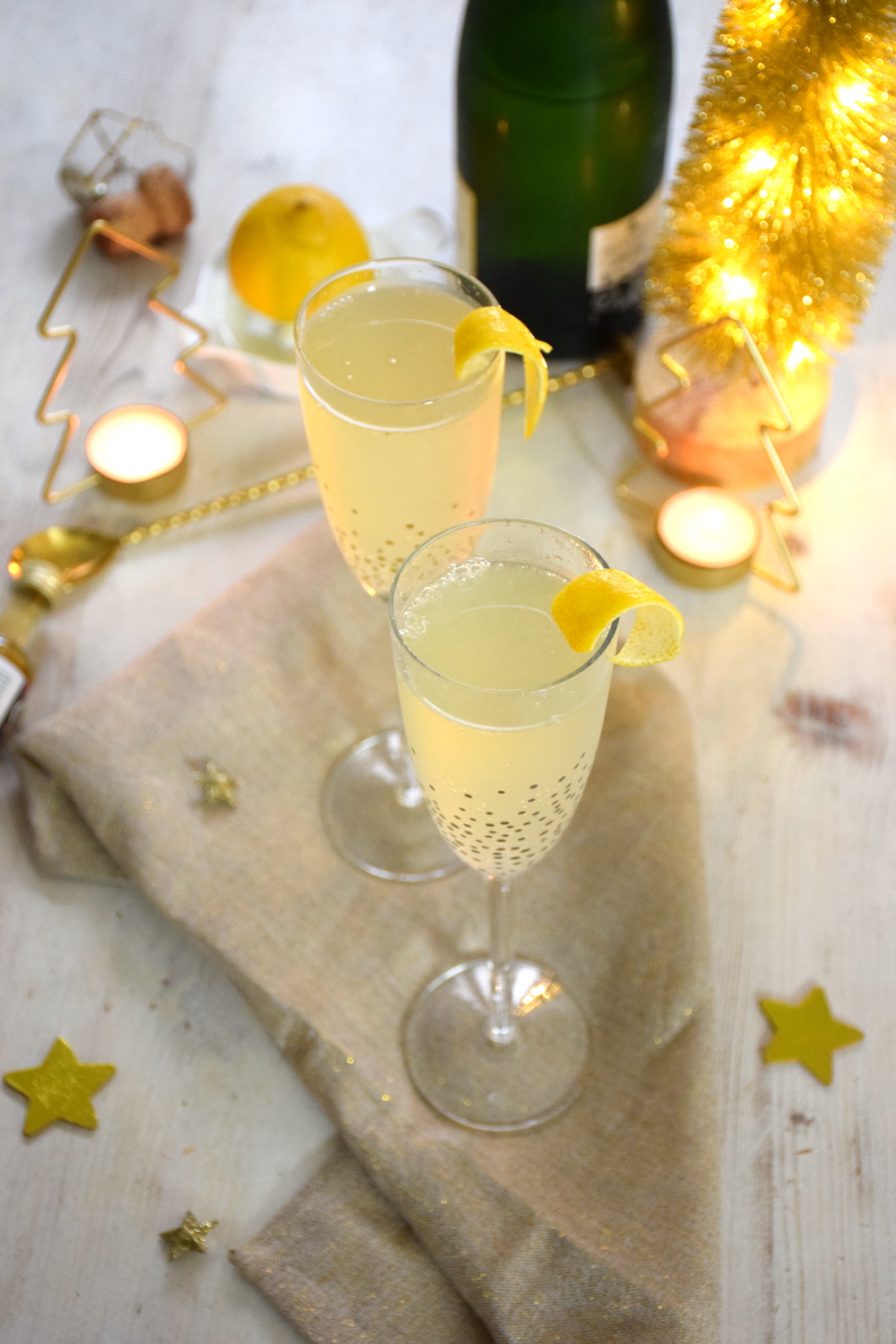 Cocktail de Noël le French 75 Envie d'apéro